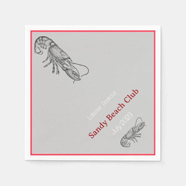 Guardanapo De Papel Bolinho de lagosta (Frente)