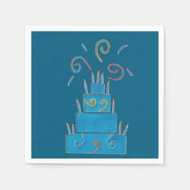 Guardanapo De Papel Bolo azul