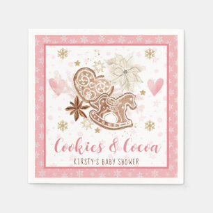 Guardanapo De Papel Bolo de Aniversário Cor-de-Rosa com Cookies e Caca