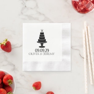 Guardanapo De Papel Bolo de Casamento