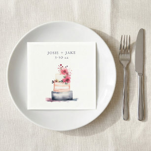 Guardanapo De Papel bolo de casamento bonito