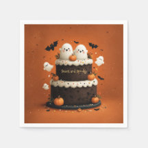 Bolo de Fantasma de Halloween Fofo Um Pequeno Boo