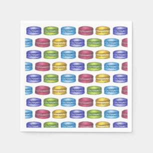 Guardanapo De Papel Bolo De Macaron Francês Pastel Shower Nupcial
