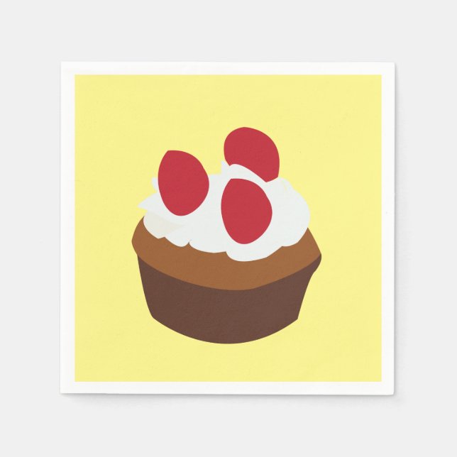 Guardanapo De Papel Bolo de Xícara Muffin (Frente)