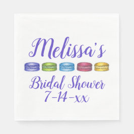 Guardanapo De Papel Bolo Macaron Francês Pastel Festa de Noivado