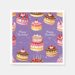 Guardanapo De Papel Bolos com Velas, por Natasha Us