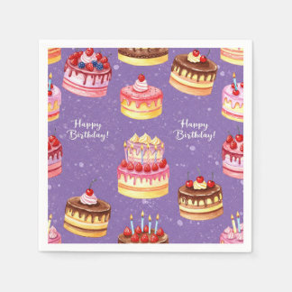Guardanapo De Papel Bolos com Velas, por Natasha Us