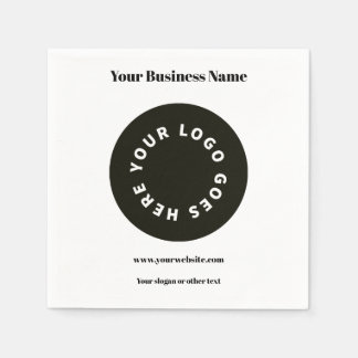 Guardanapo De Papel Bolsa Branca Moderna Adicione Seu Logotipo