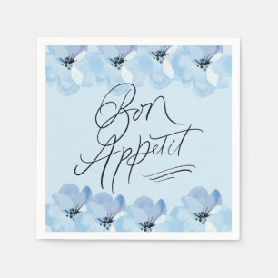 Guardanapo De Papel Bom Apetite Floral Azul