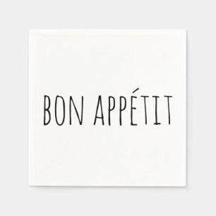 Guardanapo De Papel Bom Apetite Francês Desfrute da Festa