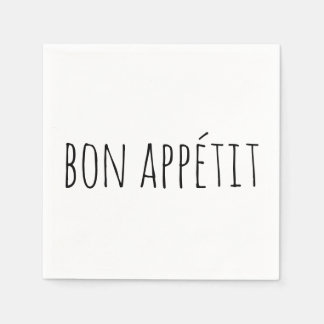 Guardanapo De Papel Bom Apetite Francês Desfrute da Festa