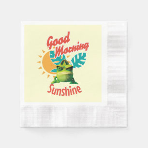 Guardanapo De Papel Bom Dia Sol Chameleão Divertido