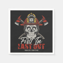 Guardanapo De Papel Bombeiro de NOME Personalizado Primeiro no Bombeir