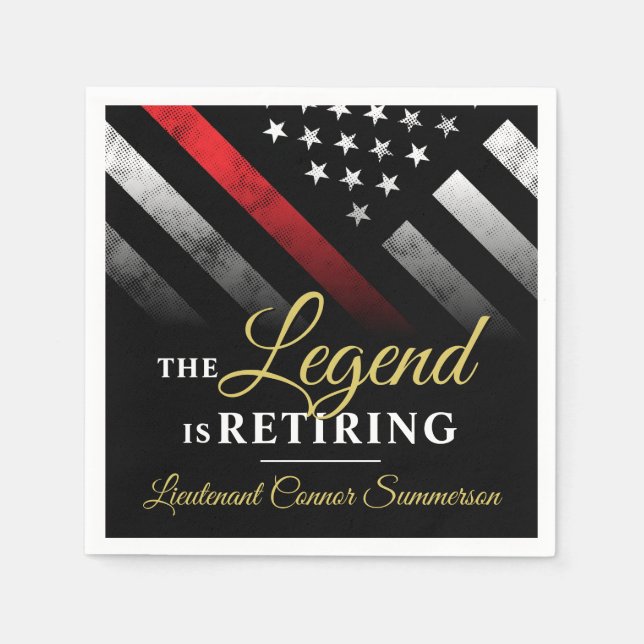 Guardanapo De Papel Bombeiro do Departamento de Bombeiros de Retirada (Frente)