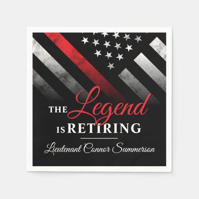 Guardanapo De Papel Bombeiro do Departamento de Bombeiros de Retirada (Frente)