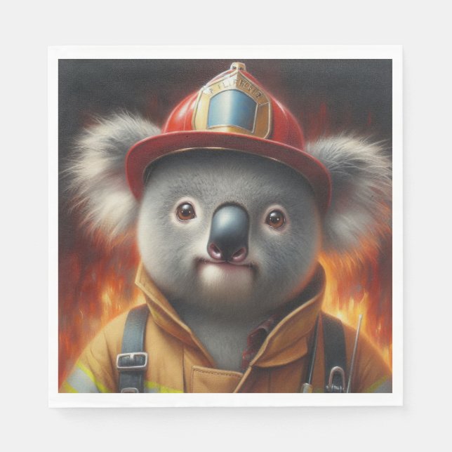 Guardanapo De Papel Bombeiro Koala (Frente)