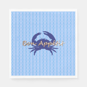 Guardanapo De Papel Bon-Apetite--BLUE_Crab-diamond--Comemore