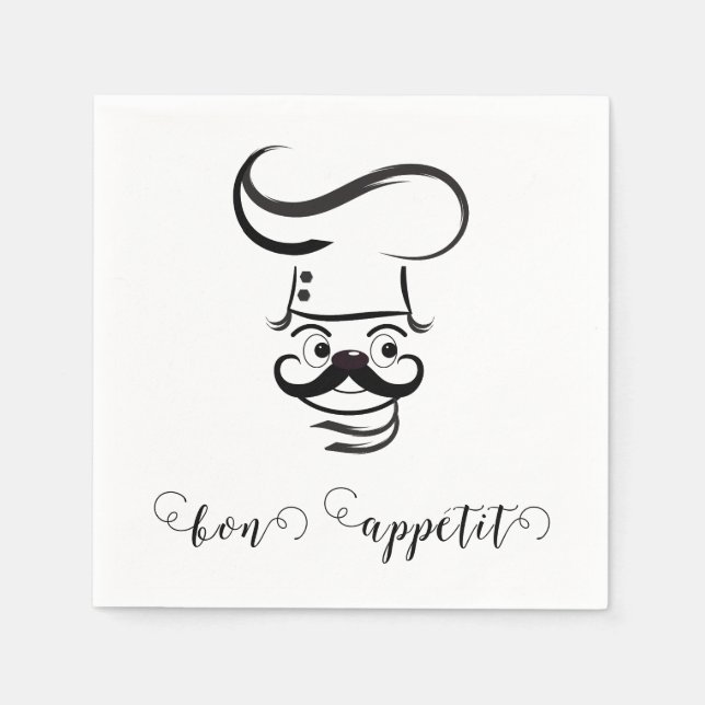 Guardanapo De Papel Bon Appetit Chef Paper Napkin (Frente)