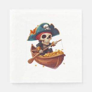 Guardanapo De Papel Bone Buccaneer - Crânio Pirata Engraçado