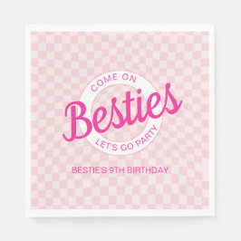 Guardanapo De Papel Boneca Retro Rosa Deixa Festa Aniversário