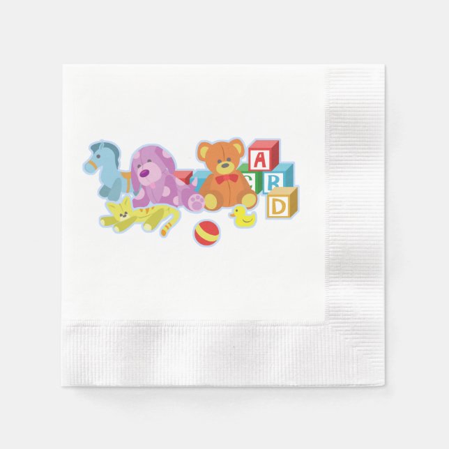 Guardanapo De Papel Bonecas bonitas (Frente)