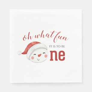 Guardanapo De Papel Boneco de Neve de Natal Primeiro Aniversário
