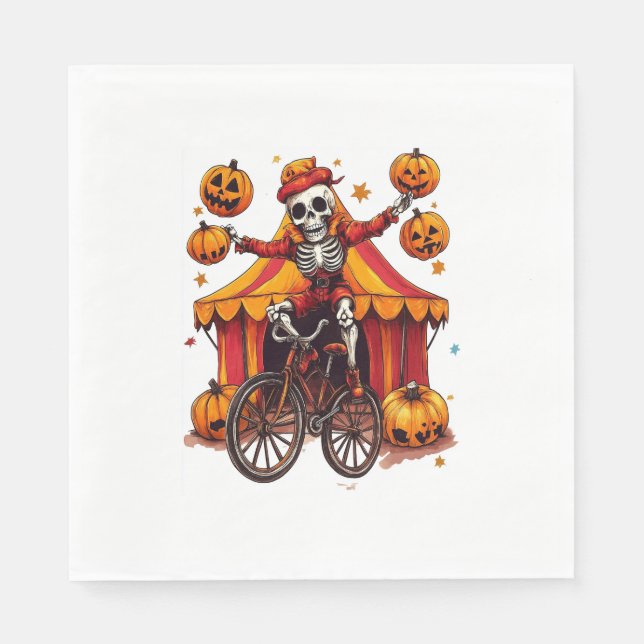 Guardanapo De Papel Bones malabaristas - Crânio de Circo Hilário (Frente)