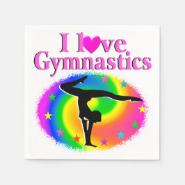 GUARDANAPO DE PAPEL BONITA E COLORIDA EU AMO DESIGN GINÁSTICA