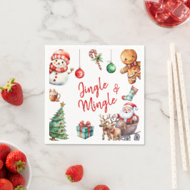 Guardanapo De Papel Bonita Jingle e Mingle Natal