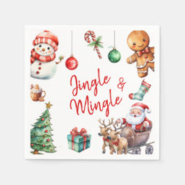 Guardanapo De Papel Bonita Jingle e Mingle Natal