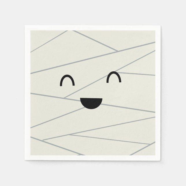 Guardanapo De Papel Bonita múmia Halloween (Frente)