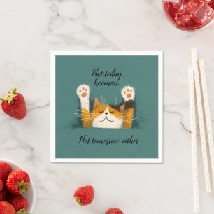 Guardanapo De Papel Bonita Noite De Gato Engraçado