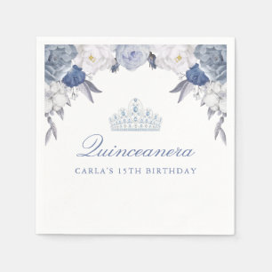 Guardanapo De Papel Bonita Quinceanera Azul