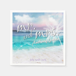 GUARDANAPO DE PAPEL BONITAS DE PAPEL DE SOL TROPICAL OCEANO