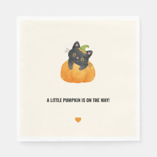 Guardanapo De Papel Bonitinha Engraçado Pumpkin no Caminho Negro
