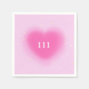 Guardanapo De Papel Bonito Anjo Estético Coração Rosa Número 111