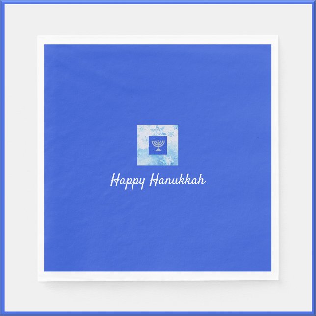 Guardanapo De Papel Bonito Blue Menorah Hanukkah (Criador carregado)
