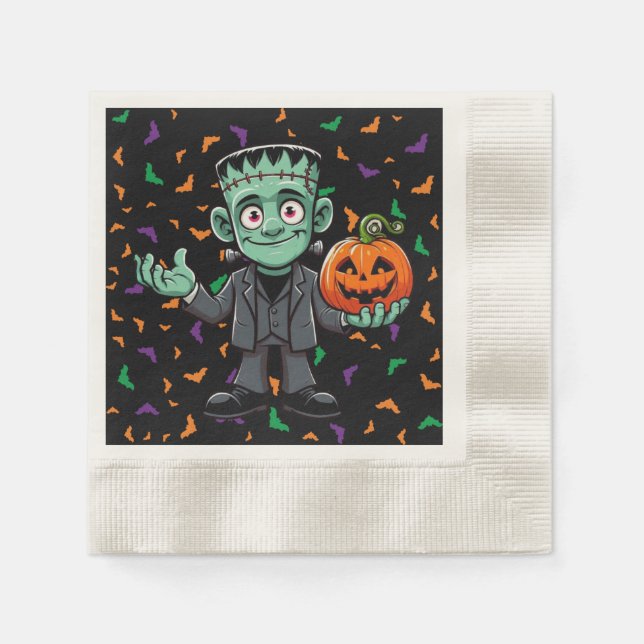 Guardanapo De Papel Bonito, caricatura do monstro do Frankenstein (Frente)