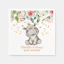 Guardanapo De Papel Bonito Chá de fraldas Hippo Napkins