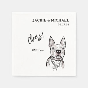 Guardanapo De Papel Bonito Cheio de Pet Name Recepção de casamento