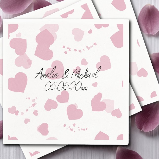 Guardanapo De Papel Bonito coração de amor Personalizado (Criador carregado)