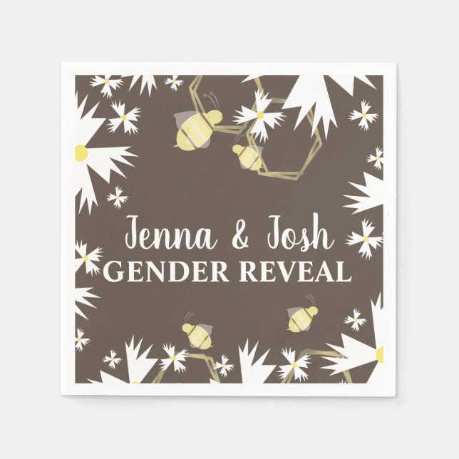 Guardanapo De Papel Bonito Daisy Amarela Botânica Amarela- (Frente)