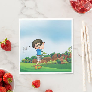 Guardanapo De Papel Bonito desenho animado Diversão de Golfe Design