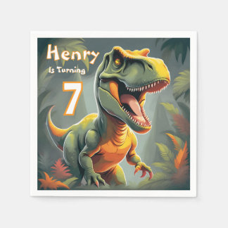 Guardanapo De Papel Bonito Dino T Rex Papel de Festa de aniversário Na