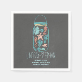 Guardanapo De Papel Bonito e Romântico Papel de Casamento de Praia Nap