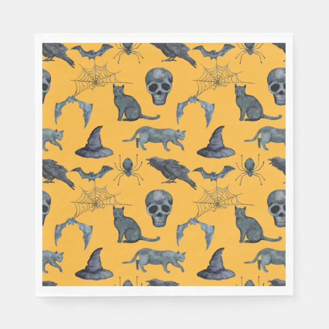 Guardanapo De Papel Bonito Halloween design Napkins (Frente)