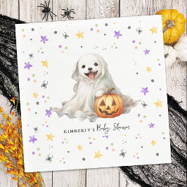 Guardanapo De Papel Bonito Halloween Puppy Pequeno Chá de fraldas