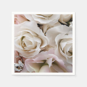 Guardanapo De Papel Bonito Livro de Rosas Brancas Napkins