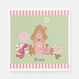Guardanapo De Papel Bonito Mint Pink Gingercake Papel Docinho Napkin