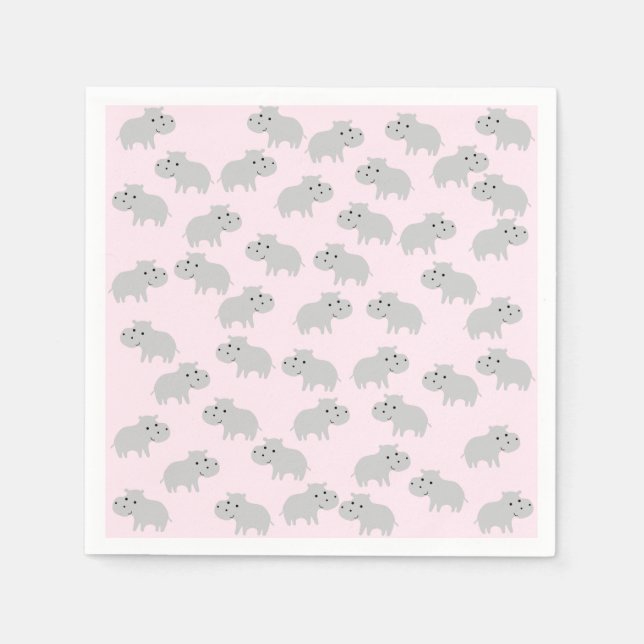 Guardanapo De Papel Bonito Papel Hippo Napkins (Frente)